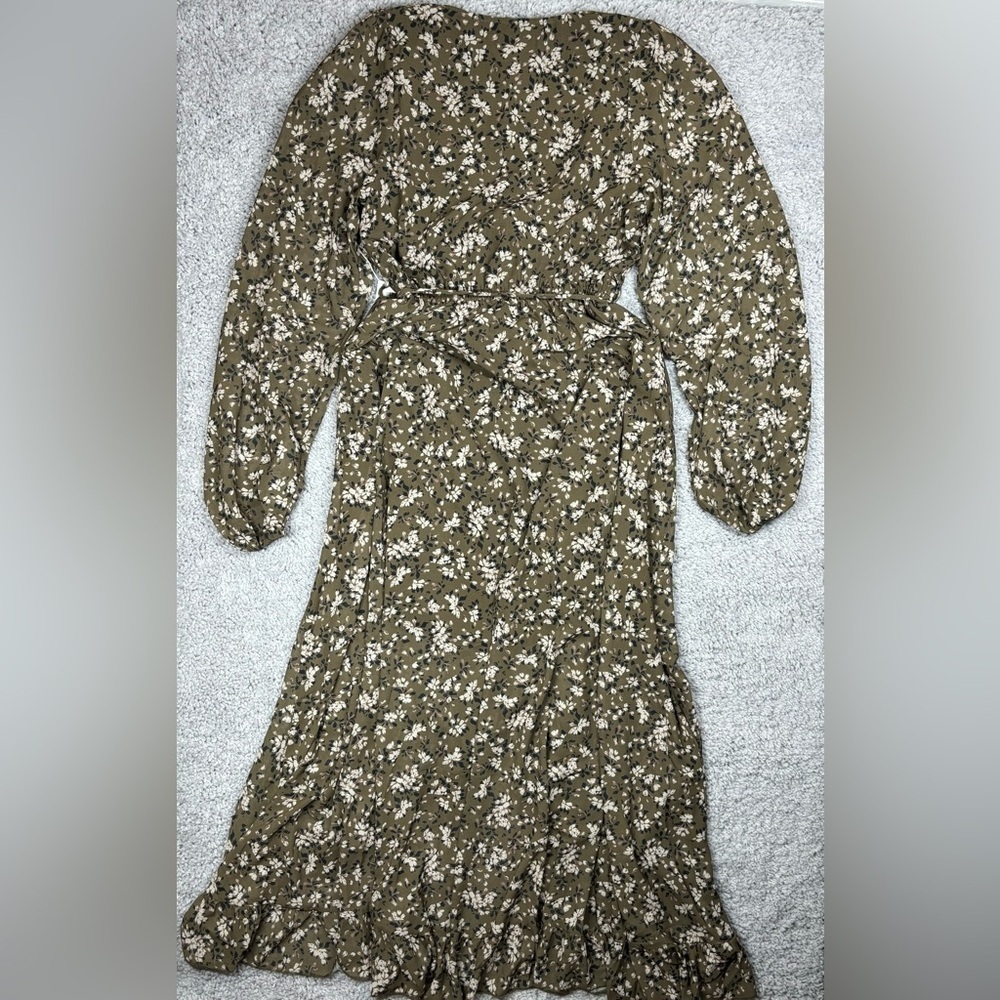 Mia Joy Dress Womens Medium Ella Dress Joyfolie Olive Floral Flowers Boho NEW - Picture 7 of 7